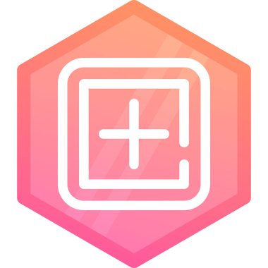 Altıgen vektör çizgisi gradyan simge tasarımı