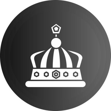 Taç ikonu. Kraliçe tacının vektör illüstrasyonu