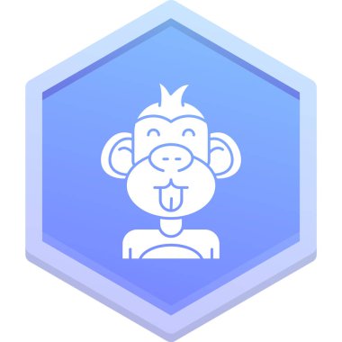 maymun ikon vektör illüstrasyonu