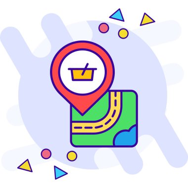 konum simgesi. harita konumu ikon vektör illüstrasyonu