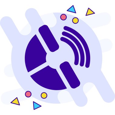 uydu simgesi, vektör illüstrasyonu basit tasarım