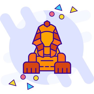 kaya heykeli modern ikon vektör illüstrasyonu