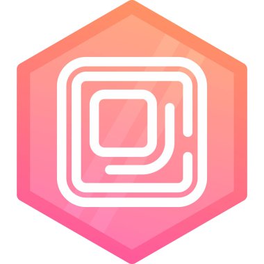 Benzersiz altıgen ikon vektör illüstrasyonu