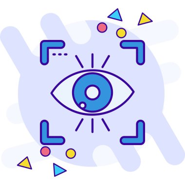 Göz görme simgesi ile doldurulmuş dış hat biçimi