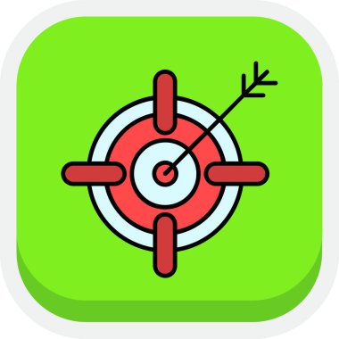 Kişisel proje için hedef vektör simgesi modern basit vektör çizimi