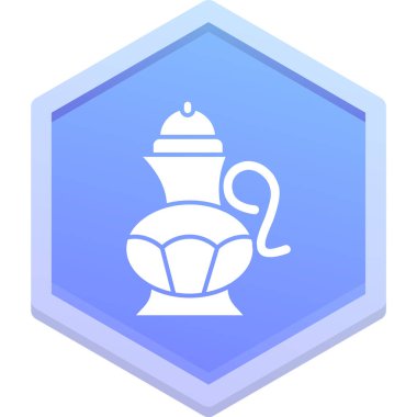 çaydanlık simgesi vektör illüstrasyonu