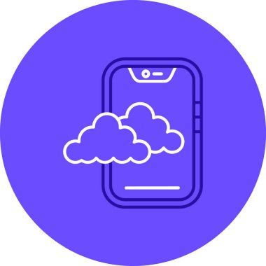 Cep telefonu. Web simgesi basit illüstrasyon