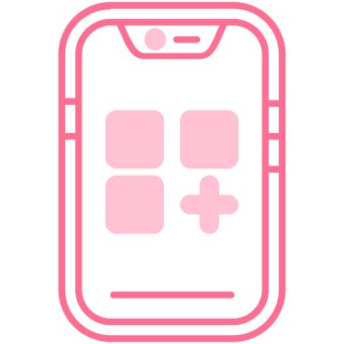 Akıllı telefon. Web simgesi basit illüstrasyon