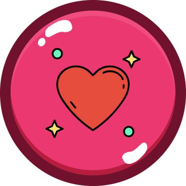 Aşk. Web simgesi basit tasarım