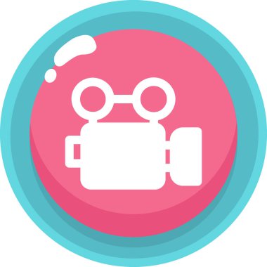 Kamera. Web simgesi basit illüstrasyon