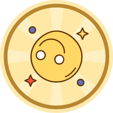 Ay. Web simgesi basit illüstrasyon