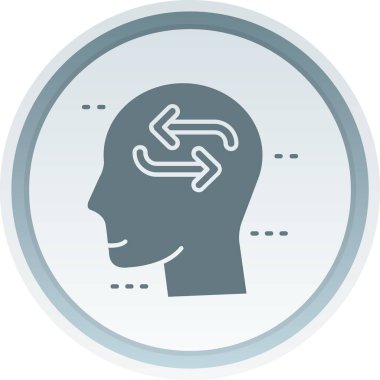 Beyin. Web simgesi basit illüstrasyon