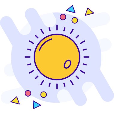 Güneş Simgesi Vektör illüstrasyonu