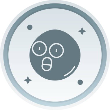 uzay ayı. Web simgesi basit illüstrasyon