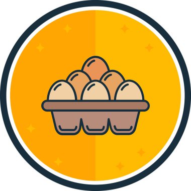 Yumurtalar. Web simgesi basit illüstrasyon