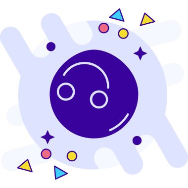 Moda tarzında izole edilmiş vektör gezegen simgesi. Gezegen işareti