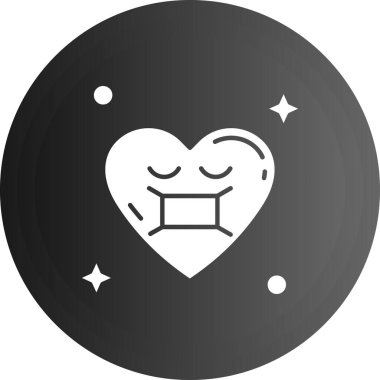 Üzgün bir kalp simgesinin vektör çizimi