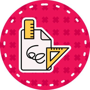 Bir bilet simgesinin vektör illüstrasyonu