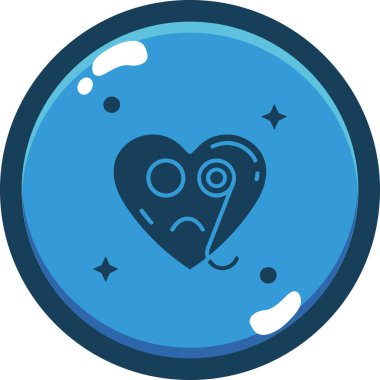 Kalp. Web simgesi basit illüstrasyon