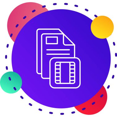 renk çizgisi dosya simgesi beyaz arkaplanda izole edildi. Klasör sembolü. Muhasebe yönetimi. Değişken rastgele dinamik şekiller. vektör illüstrasyonu