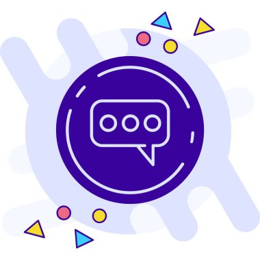 Beyaz arkaplanda sohbet simgesi olan satır konuşma balonu. Mesaj simgesi. İletişim ya da yorum sohbet sembolü. Renkli taslak konsepti. vektör illüstrasyonu