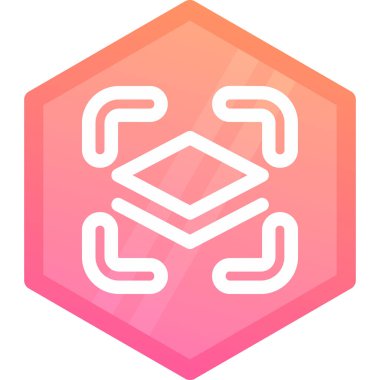 Bir zincirin modern simgesinin vektör çizimi