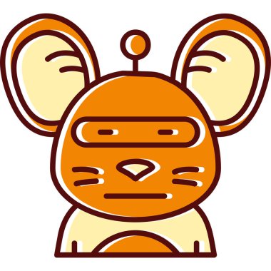 Hayvan maymun ikonu. Hayvanat bahçesi hayvan vektör simgesi rengi düz izole