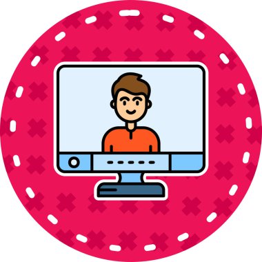 Çalışan bir adamın vektör çizimi