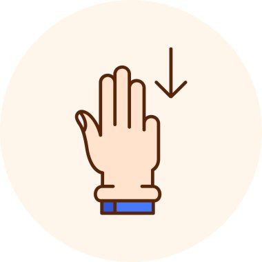 Parmak ikonu. vektör illüstrasyonu