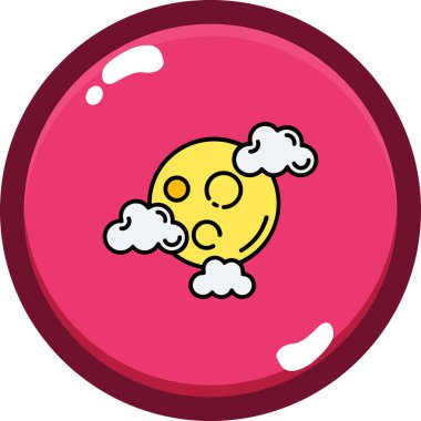 Ay. Web simgesi basit illüstrasyon