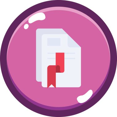 belge simgesi vektör illüstrasyonu