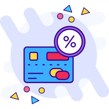 İndirim kuponu indirim simgesi - taslak biçimi