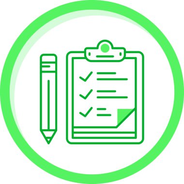 Kontrol listesi simgesi vektör illüstrasyonu