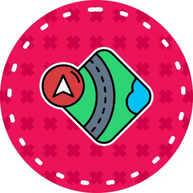 Yol haritası gezinme simgesi doldurulmuş dış hat biçimi