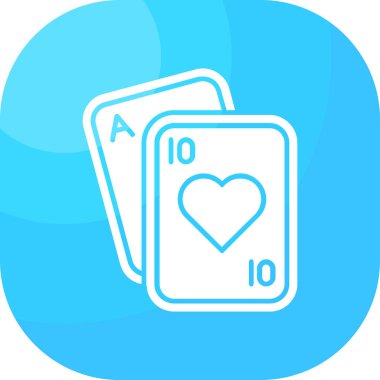 Poker kartları vektör simgesi