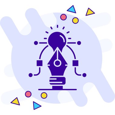 fikir simgesi tasarımı, renkli vektör illüstrasyonu