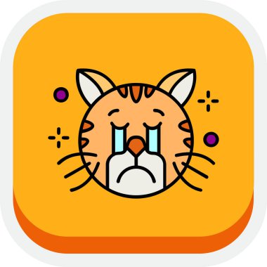 kedi emoji simgesi modayla izole edilmiş arkaplan