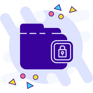 renk kilidi simgesi beyaz arkaplanda izole edildi. Asma kilit işareti. Güvenlik, güvenlik, koruma kavramı, gizlilik kavramı. Renkli dinamik şekiller. vektör.