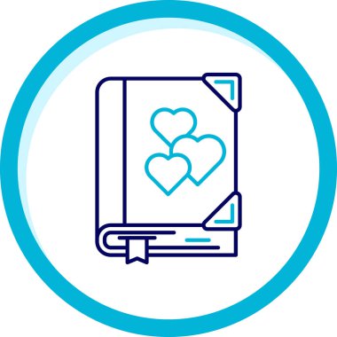 kalp ve ekran vektör illüstrasyon tasarımlı dizüstü bilgisayar