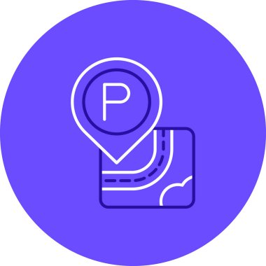 Konum haritası. Basit bir çizim. Web simgesi