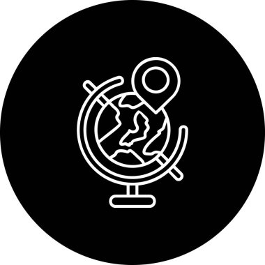 Dünya simgesinin vektör illüstrasyonu