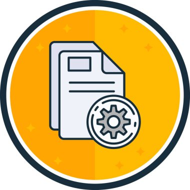 belge simgesi vektör illüstrasyonu