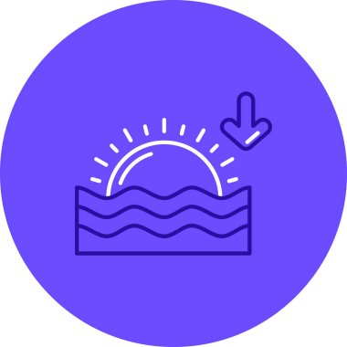 Mavi bir simgenin vektör illüstrasyonu