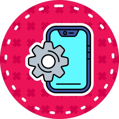 dişli simgesi vektör illüstrasyonu