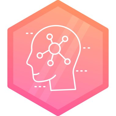 Beyin. Web simgesi basit illüstrasyon