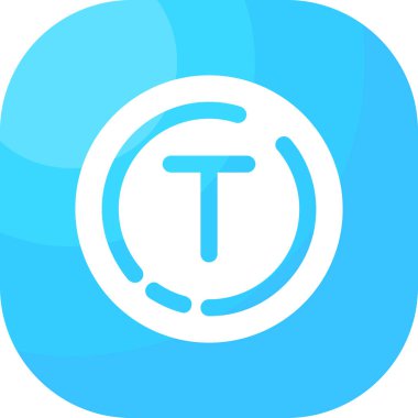 Mavi bir simgenin vektör illüstrasyonu