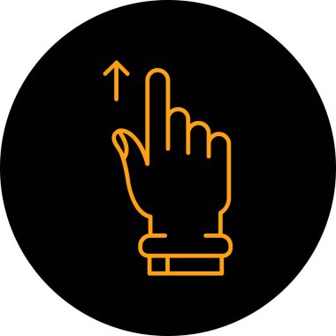 parmak hareketi simgesi, vektör illüstrasyonu