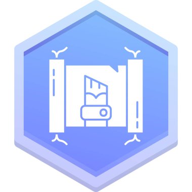 Bilgisayar monitörünün bir simgesinin vektör çizimi