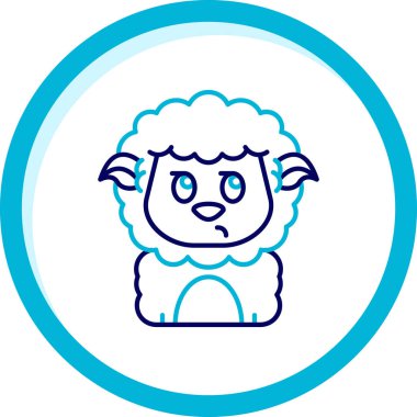 Kıvırcık saçlı ve mavi gözlü şirin koyunlar.