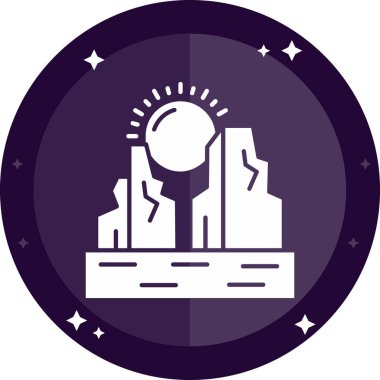 Bir geminin modern simgesinin vektör çizimi